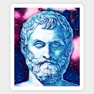 Thales of Miletus Snowy Portrait | Thales of Miletus Artwork 13 Sticker